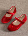 SHEIN Zapatos planos rojos para niñas, zapatos de otoño para niñas - Quierox - Tienda Online
