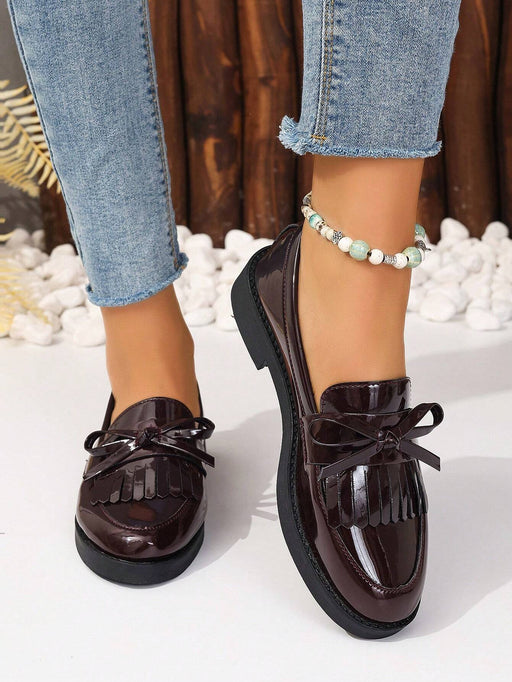 Shein Zapatos planos sin cordones estilo británico para mujer, con decoración de mariposas y suela suave - Quierox - Tienda Online