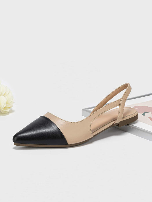 Shein Zapatos retro de cuero suave con bloques de color versátiles para mujer, con suela suave - Quierox - Tienda Online