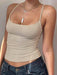 SHEIN Zyxie Camiseta de tirantes informal y sexy de color liso para mujer - Quierox - Tienda Online