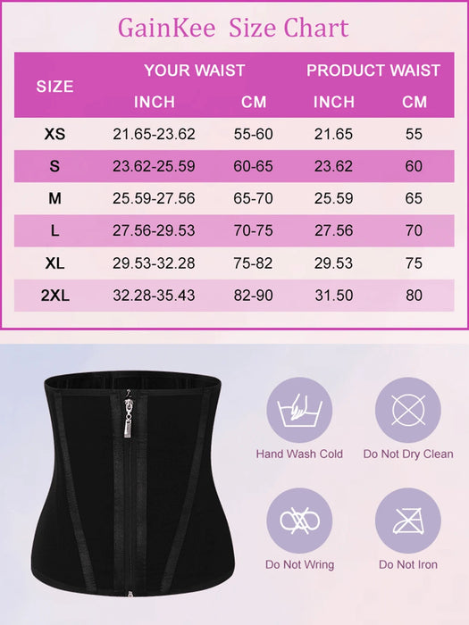 SHEN 1 faja reductora de látex para mujer con cierre de cremallera, cinturón moldeador - Quierox - Tienda Online