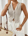 SHEN Camiseta sin mangas a rayas con botones delanteros Frenchy para mujer - Quierox - Tienda Online