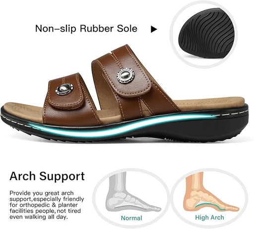 SHIBEVER Sandalias planas elegantes para mujer antideslizantes - Quierox - Tienda Online