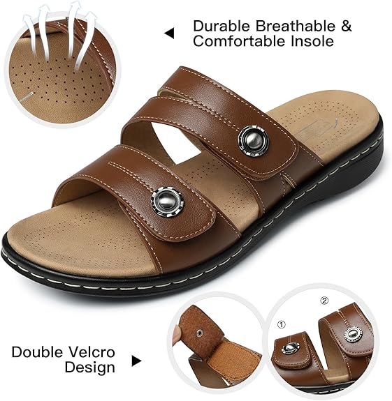 SHIBEVER Sandalias planas elegantes para mujer antideslizantes - Quierox - Tienda Online