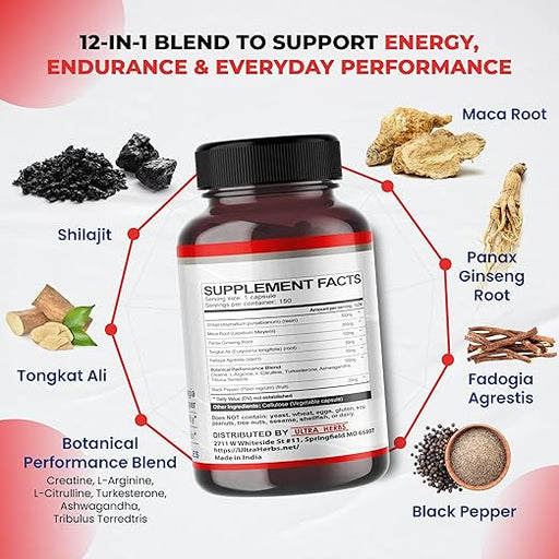 Shilajit Pure Himalayan 21,800 mg - Potenciador de energía 85% ácido fúlvico, raíz de maca - Quierox - Tienda Online