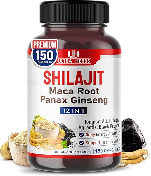 Shilajit Pure Himalayan 21,800 mg - Potenciador de energía 85% ácido fúlvico, raíz de maca - Quierox - Tienda Online