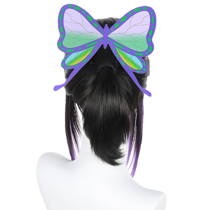 Shinobu - Peluca de cosplay con clips de mariposa, peluca de cosplay con cola de caballo - Quierox - Tienda Online