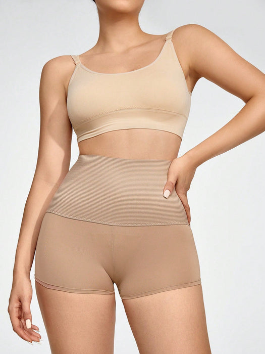 Shorts de fajas de talle alto unicolor - Quierox - Tienda Online