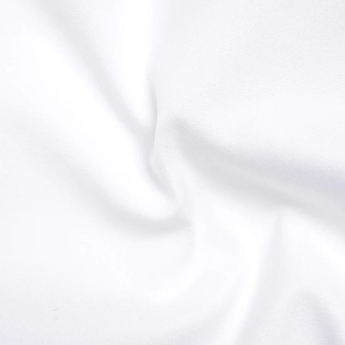 TIE BAR Camisa de vestir sin planchado blanca sólida Pinpoint