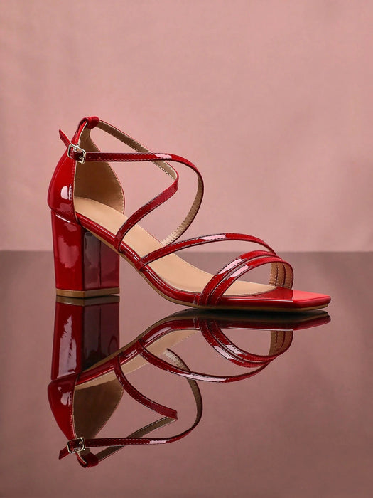 SHUZIA Sandalias de tacón cuadrado con punta abierta, para mujer - Quierox - Tienda Online