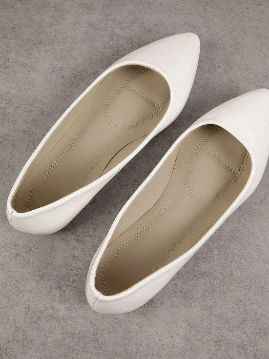 SHUZIA Zapato plano de puntera puntiaguda de patente blanca glamorosa - Quierox - Tienda Online