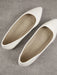 SHUZIA Zapato plano de puntera puntiaguda de patente blanca glamorosa - Quierox - Tienda Online