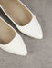 SHUZIA Zapato plano de puntera puntiaguda de patente blanca glamorosa - Quierox - Tienda Online
