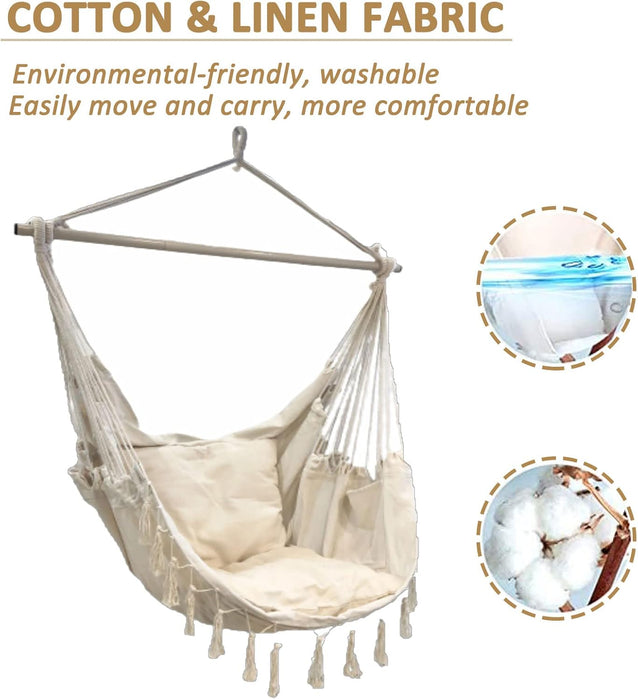 Silla hamaca columpio barra de soporte desmontable con kit de accesorios para colgar - Quierox - Tienda Online