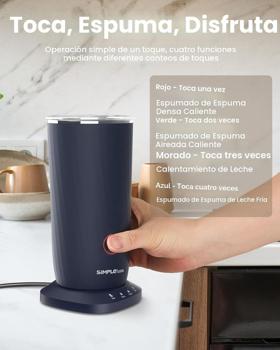 SIMPLETASTE Espumador de leche, espumador de leche eléctrico 4 en 1 y vaporizador - Quierox - Tienda Online
