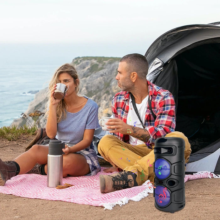 Sistema de sonido con graves potentes y doble altavoz portátil Bluetooth de 4 - Quierox - Tienda Online
