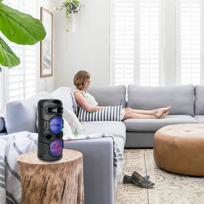 Sistema de sonido con graves potentes y doble altavoz portátil Bluetooth de 4 - Quierox - Tienda Online