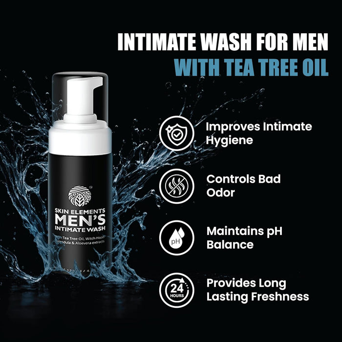 Skin Elements Lavado íntimo para hombres con aceite de árbol de té, 4.05 onzas - Quierox - Tienda Online