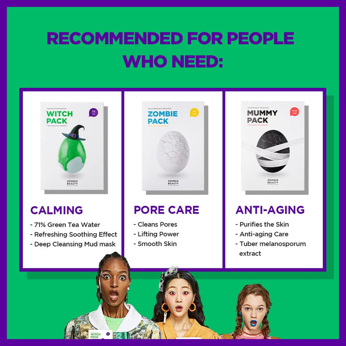 SKIN1004 Witch Pack - Máscara facial, 8 paquetes de lodo - Quierox - Tienda Online