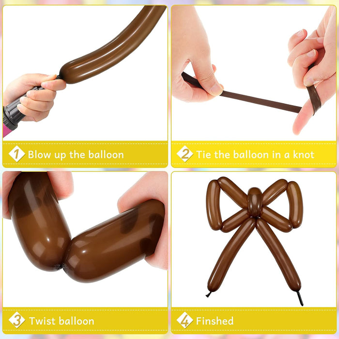 Skylety - 100 globos giratorios largos de látex para modelar, ideales para cumpleaños - Quierox - Tienda Online