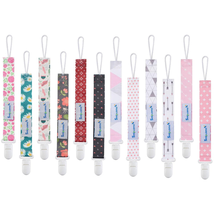 Smlpuame Clip para Chupete Niña, Juego de 12 Correas con Clips - Quierox - Tienda Online