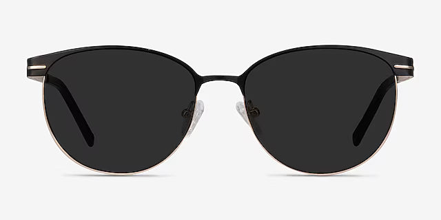 EYEBUYDIRECT Maui Gafas de sol redondas negras