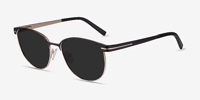 EYEBUYDIRECT Maui Gafas de sol redondas negras