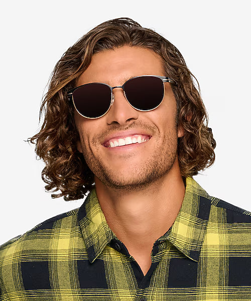 EYEBUYDIRECT Maui Gafas de sol redondas negras