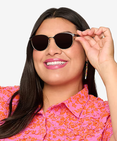 EYEBUYDIRECT Maui Gafas de sol redondas negras