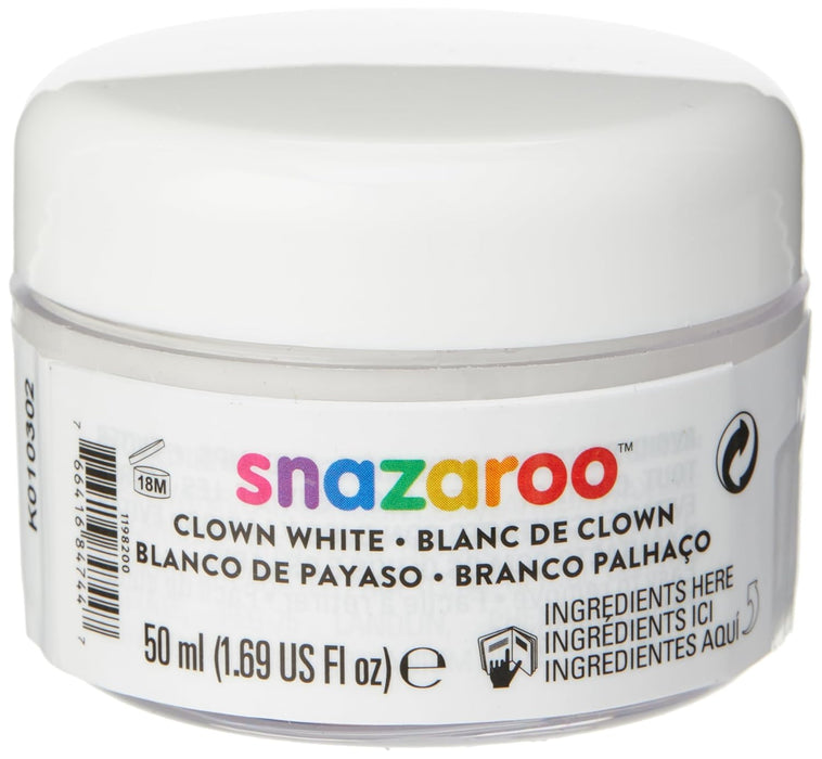 Snazaroo pintura facial para payaso, color blando, 50 ml, Blanco, 50ml - Quierox - Tienda Online
