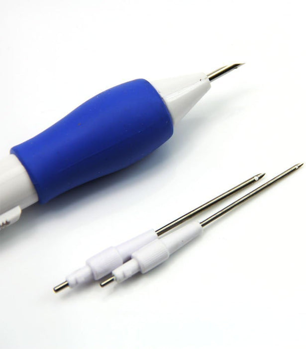 SODIAL Blanco + Azul Tres Tamaño bordado costura Punch - Quierox - Tienda Online