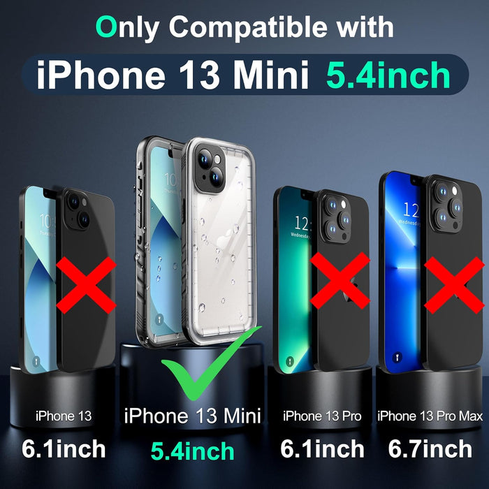 SOKUSIN Funda impermeable para iPhone 13 Mini, funda protectora de cuerpo completo - Quierox - Tienda Online