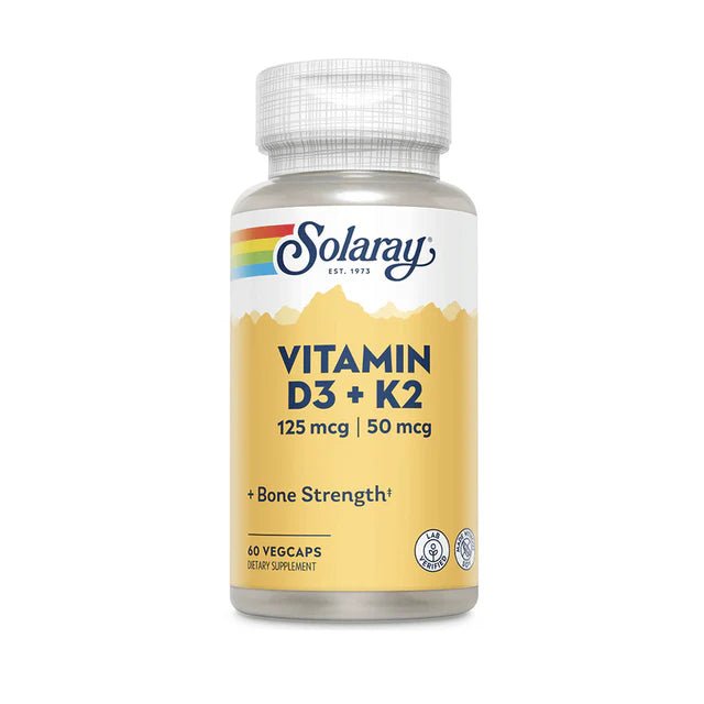 Solaray Vitamina D3 125 mcg + K2 50 mcg 60 cápsulas - Quierox - Tienda Online
