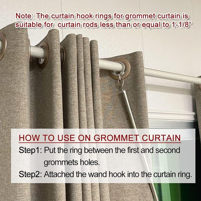 Solokos Barra para tirar de cortinas con barra de presión de metal - Quierox - Tienda Online