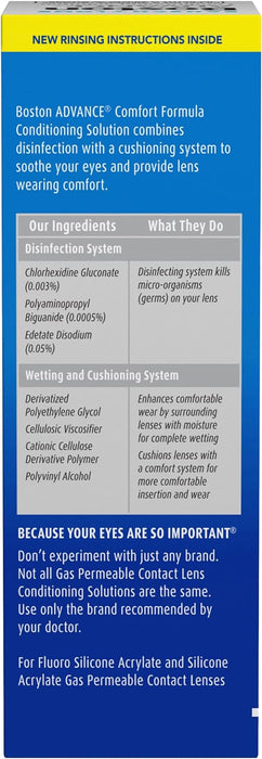 Solución acondicionadora Boston ADVANCE, de Bausch + Lomb, 3.5 onzas líquidas (pack 2) - Quierox - Tienda Online