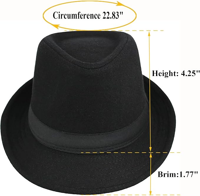Sombrero clásico a cuadros Manhattan estructurado Gangster Trilby Fedora - Quierox - Tienda Online