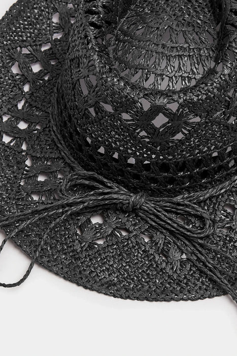 Sombrero cowboy negro efecto paja - Quierox - Tienda Online