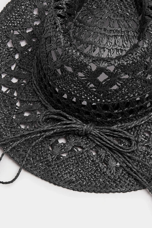 Sombrero cowboy negro efecto paja - Quierox - Tienda Online