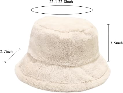 Sombrero de cubo esponjoso de invierno mullido de piel peluda de felpa para mujer - Quierox - Tienda Online