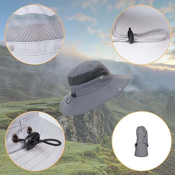 Sombrero para el sol para hombres y mujeres, con protección solar UPF 50+, para pesca - Quierox - Tienda Online