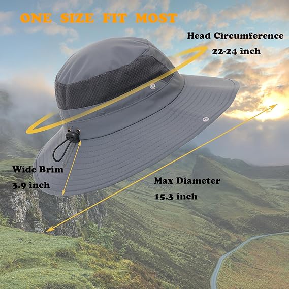 Sombrero para el sol para hombres y mujeres, con protección solar UPF 50+, para pesca - Quierox - Tienda Online