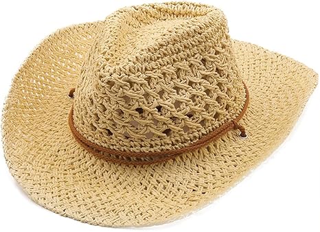 Sombrero unisex de paja tejida de ala ancha para protección solar - Quierox - Tienda Online