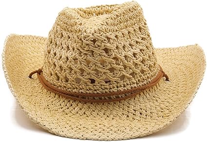 Sombrero unisex de paja tejida de ala ancha para protección solar - Quierox - Tienda Online