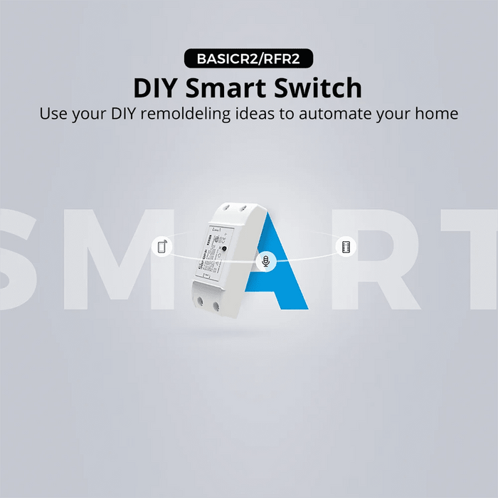 Sonoff Basic R2 RFR2 Wi - Fi 433 MHz Interruptor inteligente Controlador de luz Control de voz - Quierox - Tienda Online
