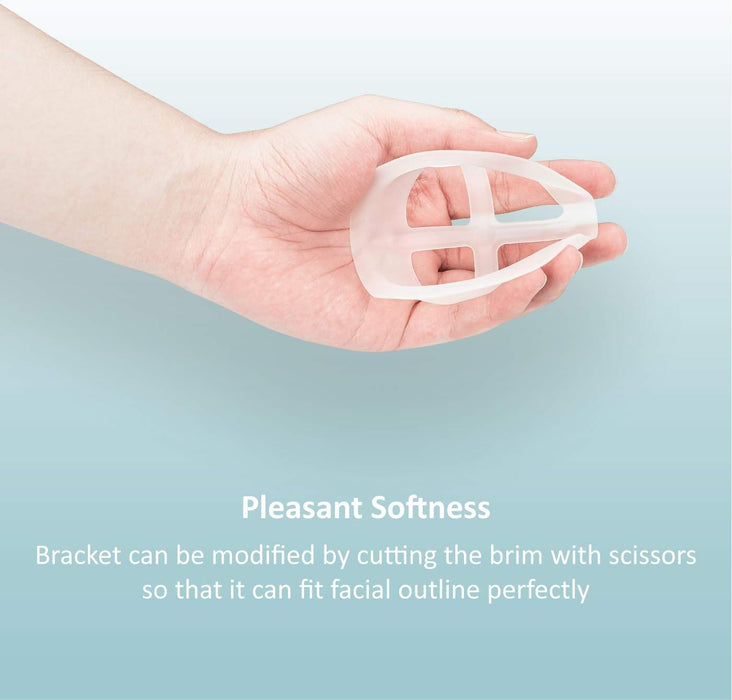 Soporte 3D para un uso cómodo de la mascarilla, Reutilizable, lavable y translúcido, paquete de 3 - Quierox - Tienda Online