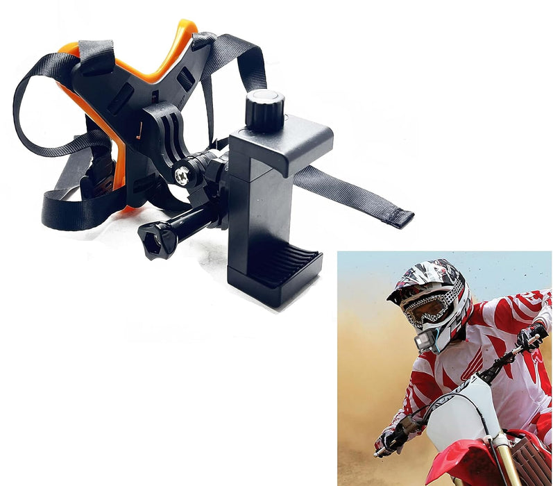 Soporte de barbilla para casco de motocicleta con clip para móvil y dispositivos de cámara - Quierox - Tienda Online