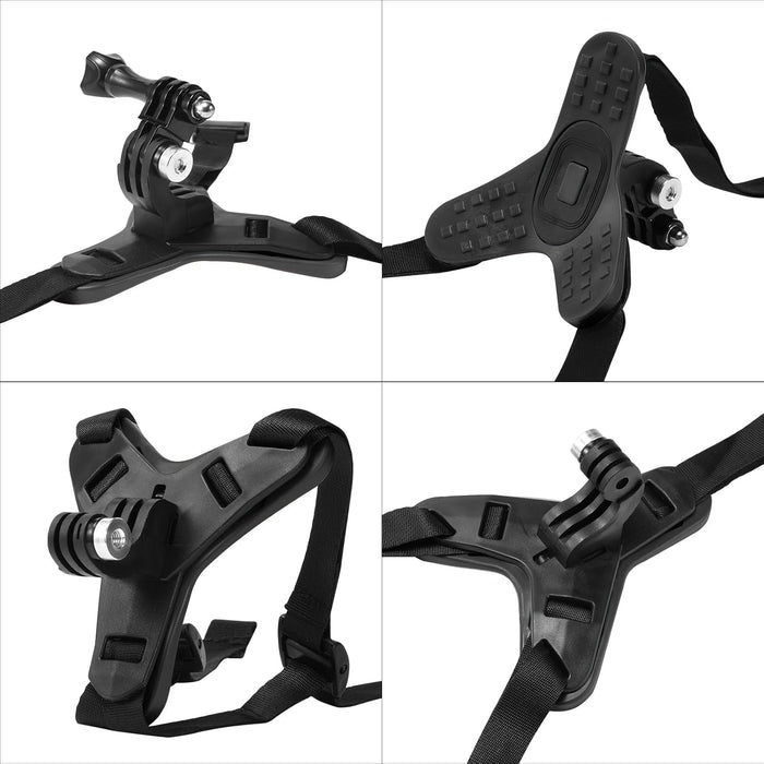 Soporte de correa de barbilla para casco de motocicleta compatible con GoPro Hero 13, 12... - Quierox - Tienda Online