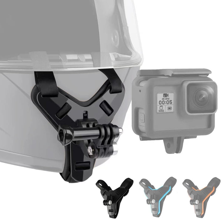 Soporte de correa de barbilla para casco de motocicleta compatible con GoPro Hero 13, 12... - Quierox - Tienda Online
