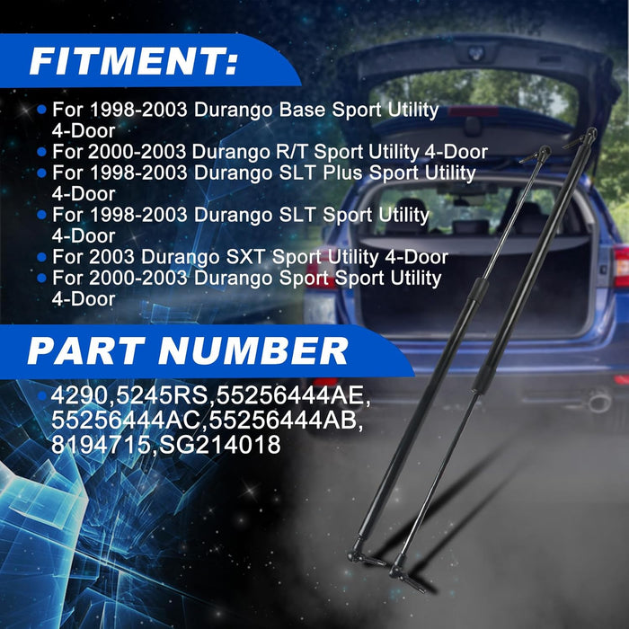 Soporte de elevación para portón trasero para 1998 - 2003 Durango Sport Utility - Quierox - Tienda Online