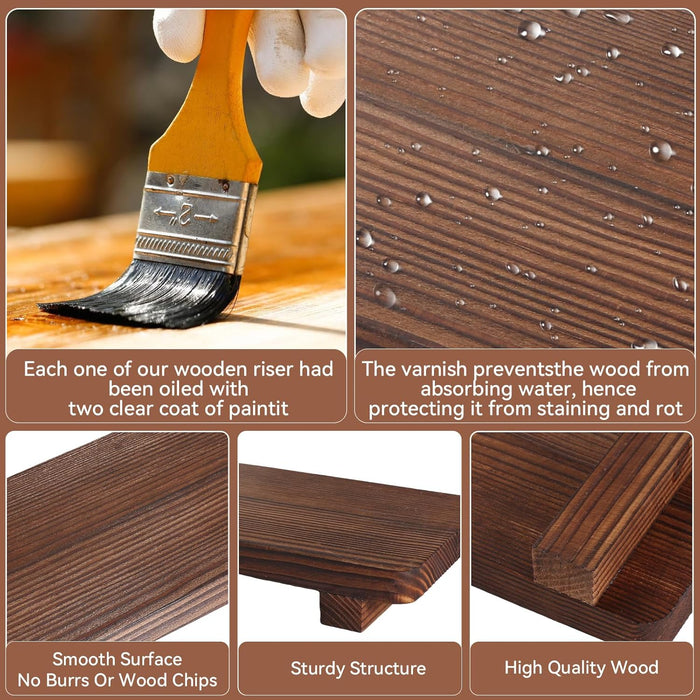 Soporte de madera DEBETOOL para exhibición decorativa - 2 jaboneras de madera para encimera de cocina y lavabo - Quierox - Tienda Online